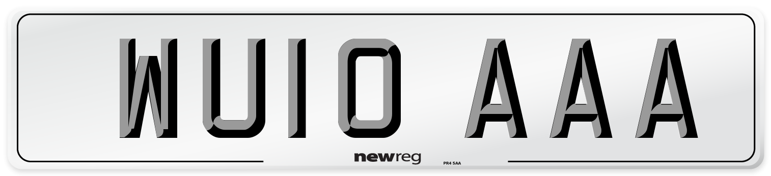 WU10 AAA Number Plate from New Reg